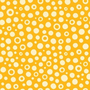 monochrome watercolor irregular circles dots // normal scale 0008 B // single-color circle yellow white light yellow abstract geometric children wallpaper