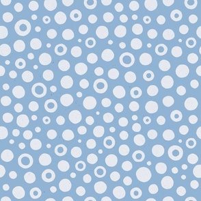 monochrome watercolor irregular circles dots // normal scale 0008 D // single-color circle blue baby blue sky white abstract geometric children wallpaper