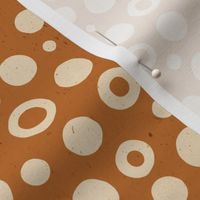 monochrome watercolor irregular circles dots // normal scale 0008 F // single-color circle beige brown abstract geometric children wallpaper