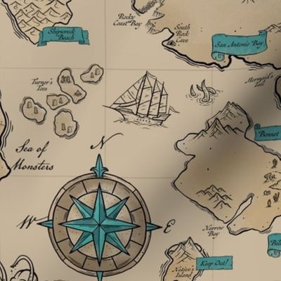 Pirate Vintage Map