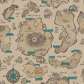 Pirate Vintage Map