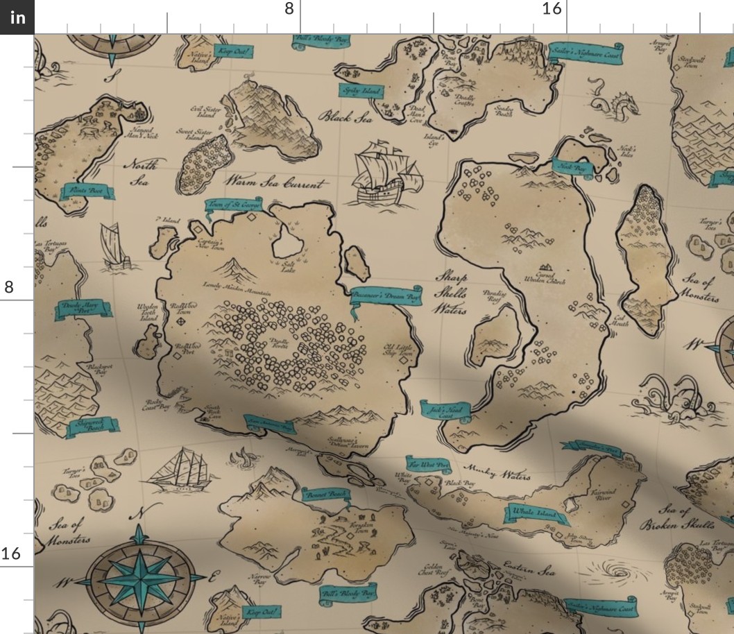 Pirate Vintage Map