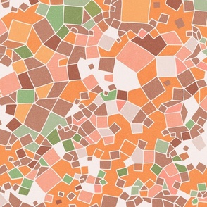 MEDIUM • Abstract Geometric Field Map 1. Orange Green