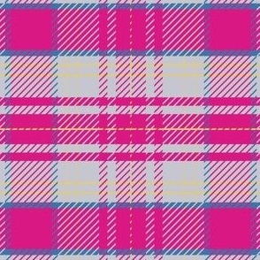 Barbiecore pink plaid tartan vichy karo checks _6x