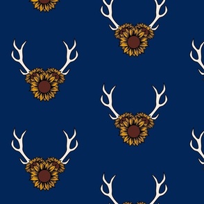 sunflowers-antlers-french-navy