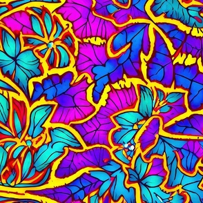 Abstract colorful leaves