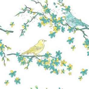 Spring Blossoms & Song Birds 