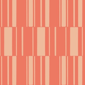 Coral abstract stripe