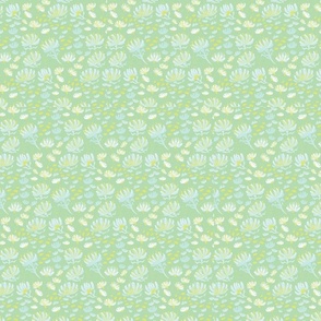 cotton soft flower-Lime Small
