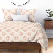 Coral shells on cream, large