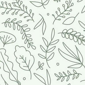 Simple Green Leafy Pattern