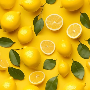 yellow lemon pattern