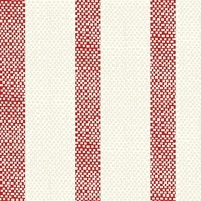 Blue and Red Stripe Ticking Fabric