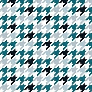 Small Scale Team Spirit Houndstooth in Philadelphia Eagles Colors Midnight Green Silver Grey Black