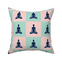 Yoga Lotus Checkerboard | Blush, Mint green and Navy