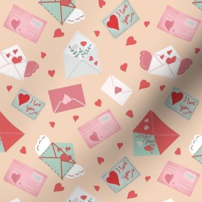 Pink flying love letters MINI