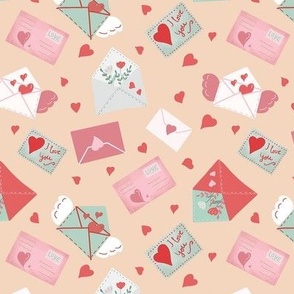Pink flying love letters MINI