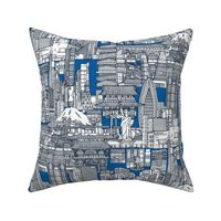 Tokyo toile cobalt blue