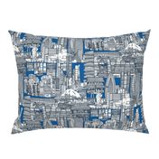 Tokyo toile cobalt blue