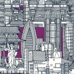 Tokyo toile purple