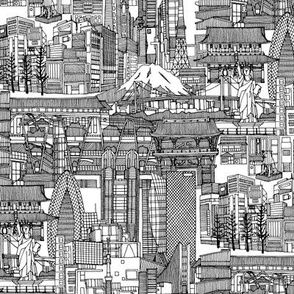 Tokyo toile black white small