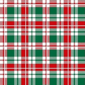 Smaller Scale Red and Green Christmas Plaid