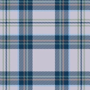 Blue and Lavender Woven-like Plaid tartan - large scale