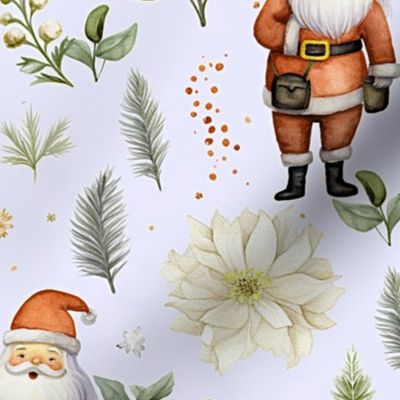 Santas Woodland Botanical Print