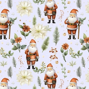 Santas Woodland Botanical Print