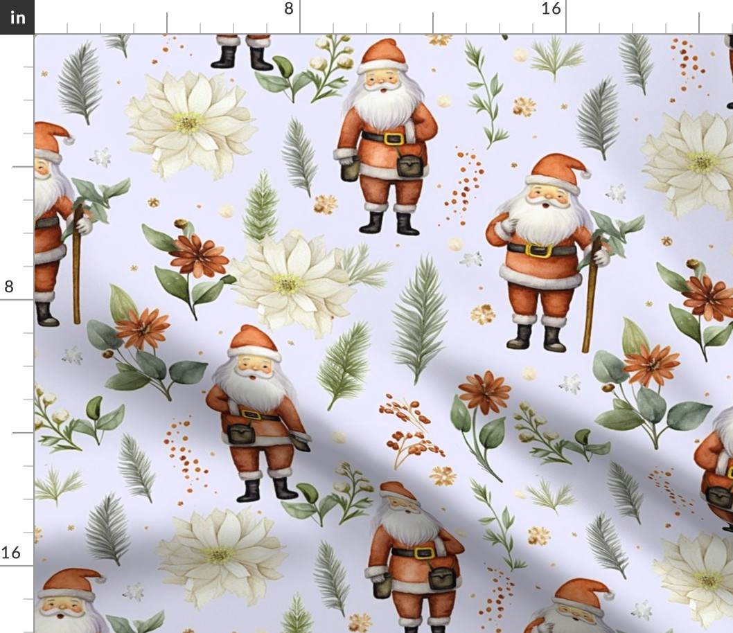 Santas Woodland Botanical Print