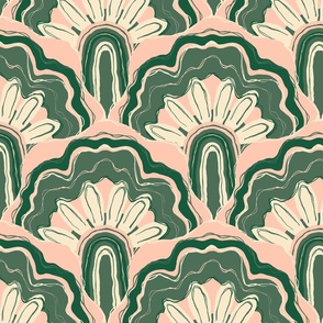 Deco Peacock - Pink & Green