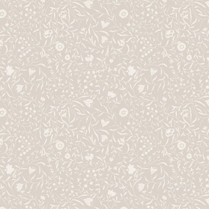 Climbing Vines of Flowers Neutral colors washed