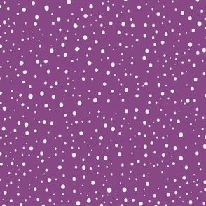 Large - Winter Falling Snow on Plum Purple