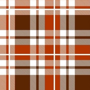Bigger Scale Fall Thanksgiving Plaid in Brown and Orange