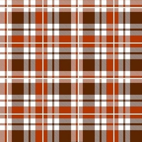 Smaller Scale Fall Thanksgiving Plaid in Brown and Orange
