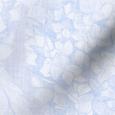 M Layered Hydrangea flowers climbing in soft monochromatic periwinkle blue rococo