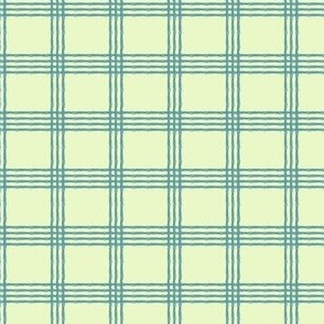 Checkerboard Plaid in Mint Green and Turquoise