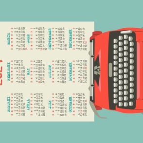 Typewriter Calendar 2024 Wall Hanging