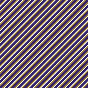 Bigger Scale Team Spirit Football Sporty Diagonal Stripes on Baltimore Ravens Metallic Gold Purple White