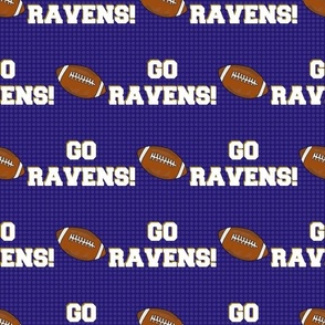 Large Scale Team Spirit Football Go Ravens! in Baltimore Metallic Gold Purple Black White