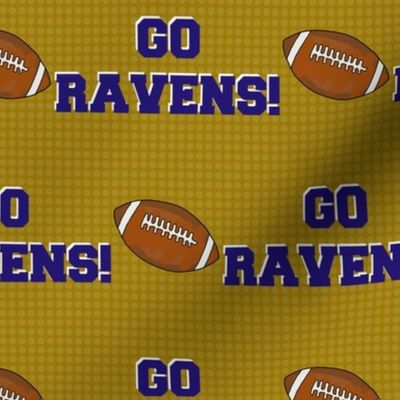 Large Scale Team Spirit Football Go Ravens! in Baltimore Metallic Gold Purple Black White