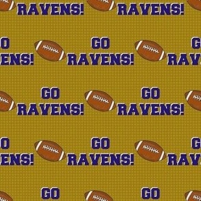 Medium Scale Team Spirit Football Go Ravens! in Baltimore Metallic Gold Purple Black White