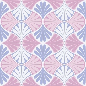 Soft Pantone Ogee in pink and lilac - medium size