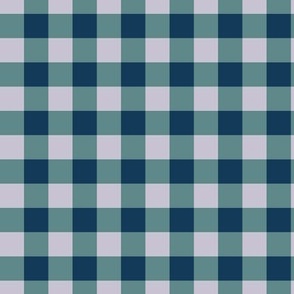 Gingham Check - large - blue and lavender