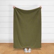 Gingham Check - large - retro green and brown