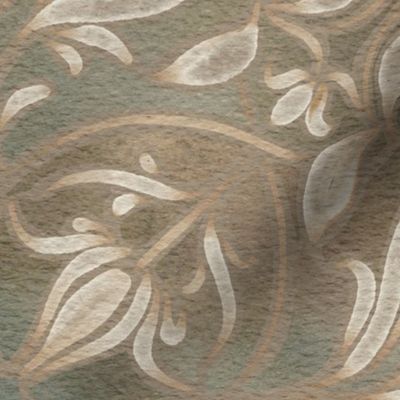 fancy - hand painted classic and elegant - khaki brown background