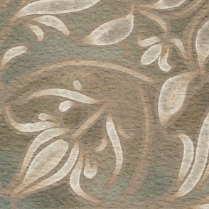 fancy - hand painted classic and elegant - khaki brown background