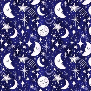 Goodnight Moon & Stars | SM Scale | Bright Blue