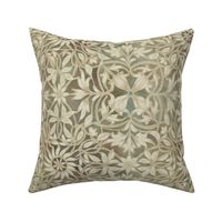 fancy - hand painted classic and elegant - thistle green - 12 inch repeat
