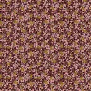 Burgundy lilies/Small (SM22A-006)